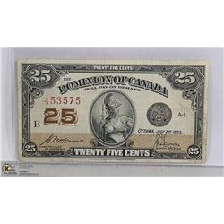 CANADIAN 1923 SHINPLASTER