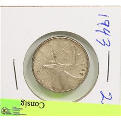 1943 TWENTY-FIVE CENT SILVER COIN