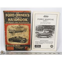 TWO VINTAGE FORD AUTOMOTIVE MANUALS