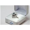 Image 3 : 1) 10KT WHITE GOLD LADIES DIAMOND RING SIZE 6.5