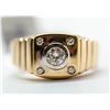 Image 1 : 2) 14KT YELLOW & WHITE GOLD MENS DIAMOND RING