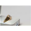 Image 2 : 2) 14KT YELLOW & WHITE GOLD MENS DIAMOND RING