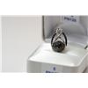 Image 3 : 5) 18KT WHITE GOLD BLACK DIAMOND SET PENDANT WITH