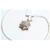 Image 1 : 8) 10KT YELLOW GOLD DIAMOND PENDANT ON CHAIN