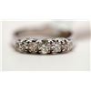 Image 1 : 10) 14KT WHITE GOLD VINTAGE DIAMOND RING, SIZE 7.5