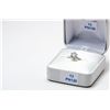 Image 3 : 13) 14KT WHITE GOLD DIAMOND SOLITAIRE RING