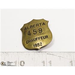 ALBERTA CHAUFFEUR'S BADGE 1952
