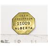 Image 1 : ALBERTA CHAUFFEUR'S BADGE 1954