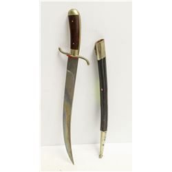 HERDER DOUBLE CURVED DAGGER IN SHEATH 18"