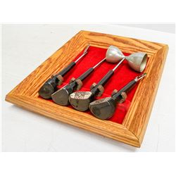 WALL MOUNTED WOOD FRAMED BARTENDER GOLF