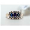 Image 1 : 24) 14KT YELLOW & WHITE GOLD SAPPHIRE & DIAMOND