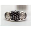 Image 1 : 19) 14KT WHITE GOLD FANCY BLACK DIAMOND RING
