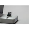 Image 2 : 18) 10KT FANCY COLOR BLUE DIAMOND RING, SIZE 7.5