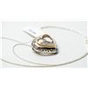 Image 1 : 15) 14KT YELLOW & WHITE GOLD PENDANT WITH CHAIN