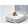Image 3 : 14) 14KT YELLOW GOLD DIAMOND & RUBY RING, SIZE 8.5