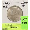 Image 1 : U.S. KENNEDY HALF DOLLAR 1964