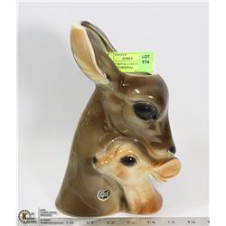 VINTAGE ROYAL COPLEY DEER VASE WITH ORIGINAL