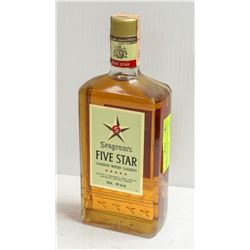 SEAGRAM'S FIVE STAR CANADIAN WHISKY. 40% 750ML.