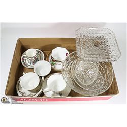 FLAT OF ASSORTED CUT GLASS