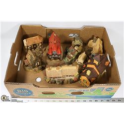 LOT OF ASSORTED VILLAGE BUILDING ORNAMENTS
