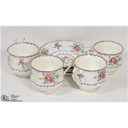 8PC ROYAL ALBERT PETIT POINT CUP AND SAUCER SET