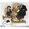 Image 1 : BOX OF ASSORTED BRASS AND VINTAGE DOLLS