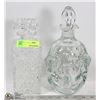 Image 1 : ESTATE LOT OF 2 CUT GLASS LIQUOR DECANTERS