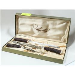 DEBONAIR STAINLESS BONE HANDLED CARVING SET