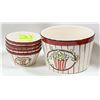 Image 1 : CERAMIC POPCORN BOWL SET 5PC