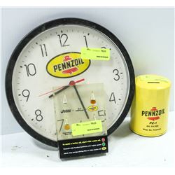 BOX OF ASSORTED PENNZOIL ITEMS