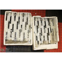 LOT OF 14 GLASS TILE,  12 X 12