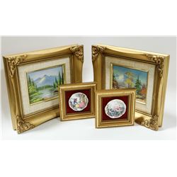 SET OF 2 FINE BONE CHINA HERON MINIATURES STOKE-ON