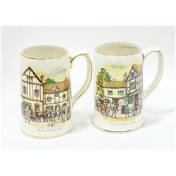 LOT OF 2 VINTAGE ENGLISH SADLER BEER MUG