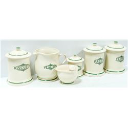 VINTAGE 7 PIECE KITCHEN POTTERY SET ( ENGLAND)