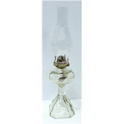 CLEAR GLASS COAL OIL LAMP