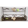 Image 1 : CAST IRON WALL HANGING SHELF WITH ROOSTER ACCENTS