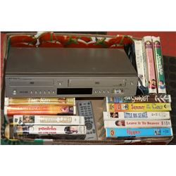 LARGE FLAT W/SAMSUNG DVD/VHS PLAYER