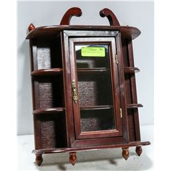 WOOD CURIO CABINET SMALL