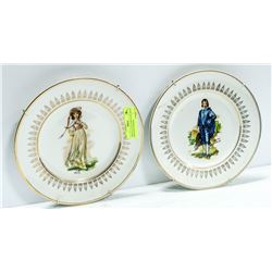 PAIR OF COLLECTOR PLATES. WOOD AND SONS. BURLSEM