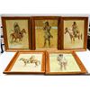 Image 1 : LOT OF 5 FRAMED NATIVE PRINTS.