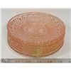 Image 1 : SET OF 8 DEPRESSION GLASS DESSERT PLATES