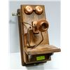 Image 1 : ANTIQUE WOOD TELEPHONE.