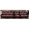 Image 1 : HIGH QUALITY SOLID ROSEWOOD & LEATHER SOFA, LOVE