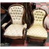 Image 1 : VICTORIAN LADIES + GENTLEMENS CHAIRS WALNUT