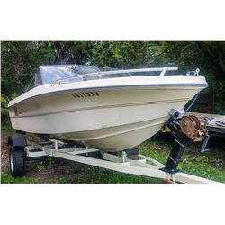 1981 16.5FT PETERBOROUGH OPEN BOW SPEED BOAT W/