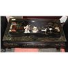 Image 1 : ORNATE CHINESE SCENE SHADOW BOX INLAID COFFEE