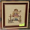 Image 1 : NEEDLEPOINT OF LITTLE GIRL