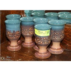 LOT OF 6 DECORATIVE GOBLETS.