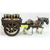 Image 1 : VINTAGE CLYDESDALE HORSE AND WAGON.