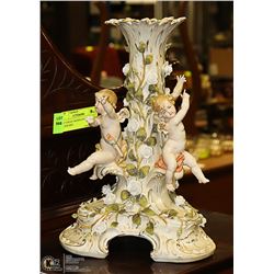 PORCELAIN CHERUB CANDLE HOLDER